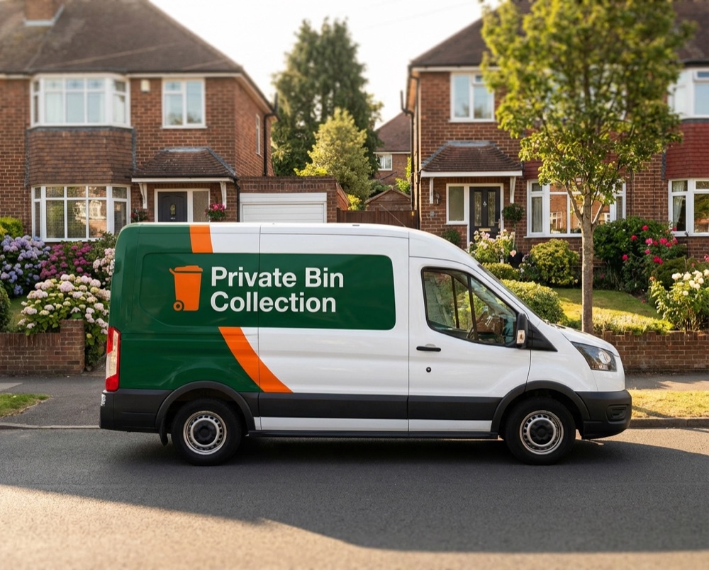 Local bin collection van serving Bognor Regis neighbourhood